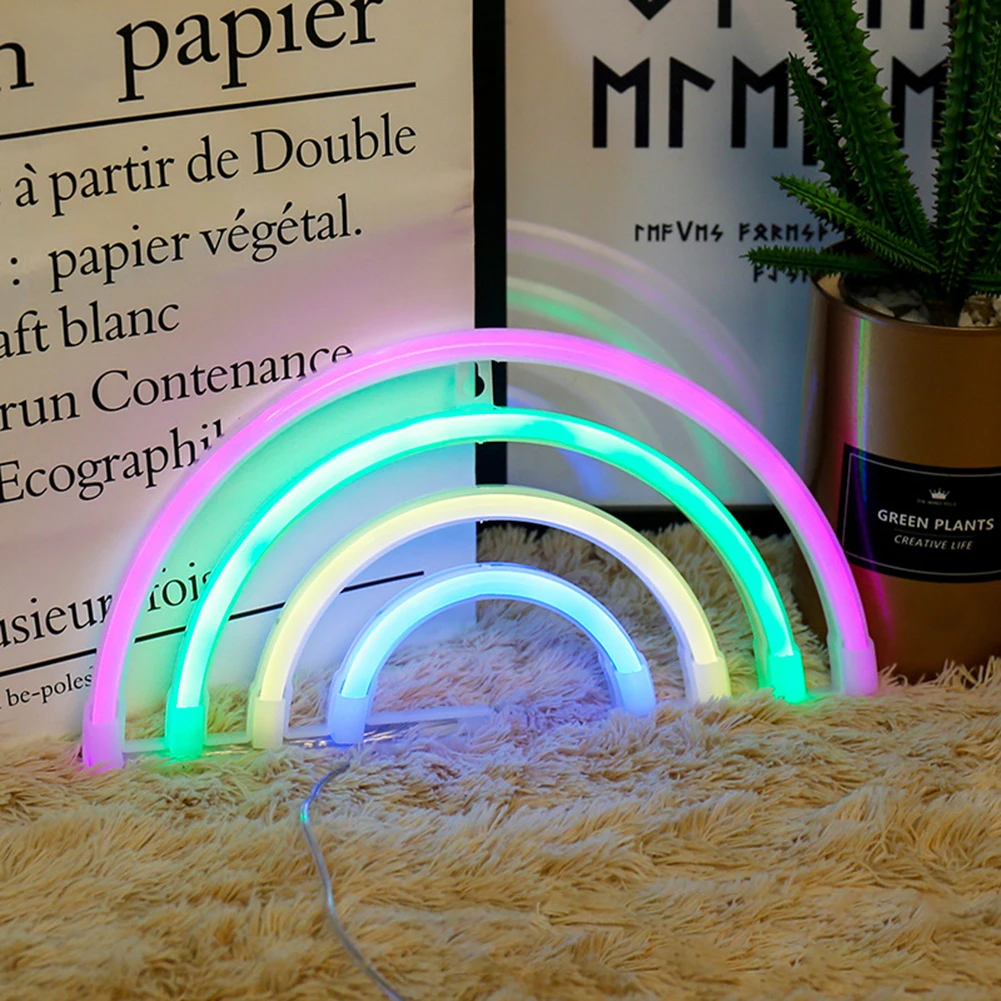 Светодиодная неоновая вывеска Ночной светильник с губами Настенный декор USB