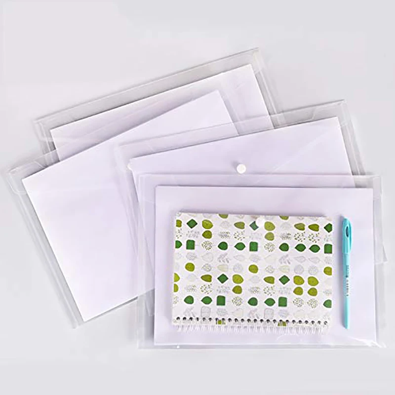 

30Pc Waterproof Transparent Plastic Cover Sticker Engineering Envelope Folder