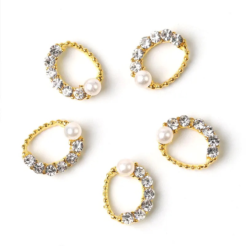 

10 pieces diy 3D Moon gemstone rhinestones for Nail Art decorations Design charms alloy manicure jewelry accessories