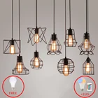 E27 Led винтажная клетка подвесной светильник s Внутреннее освещение свет ing Ретро светильник ильник подвесные светильники для гостиной Декор для кухонной лампы
