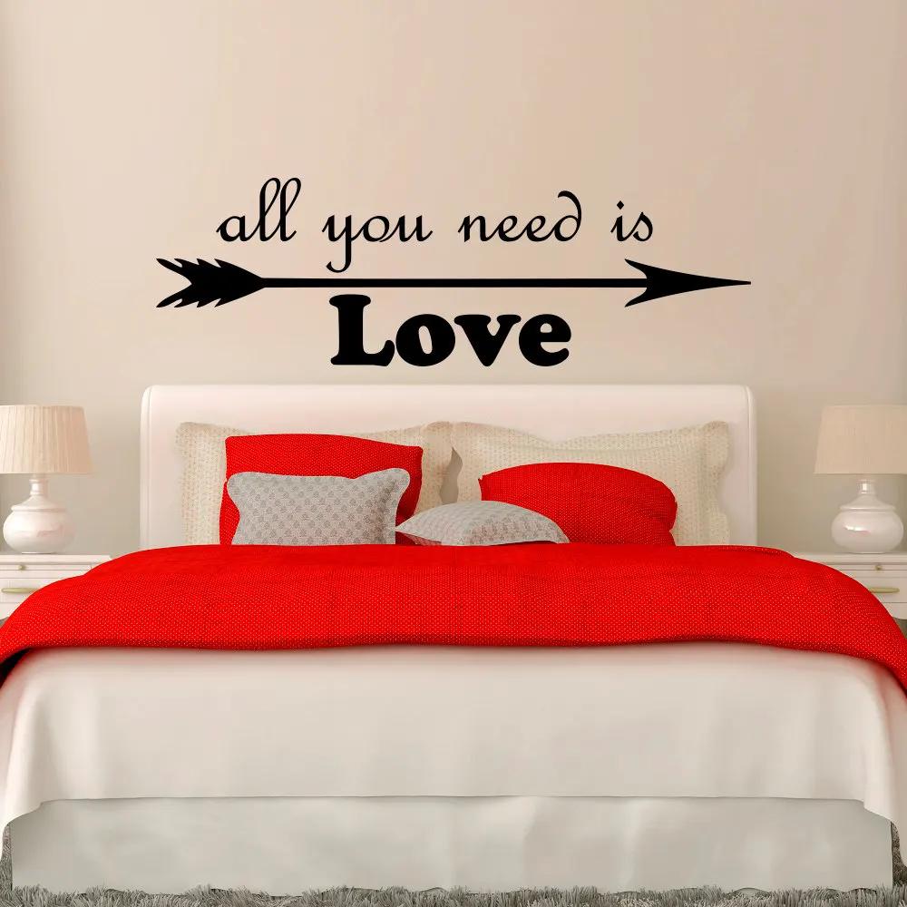 

Arrow Wall Decal All You Need Is Love Quote Vinyl Wall Stickers Wedding Gift Nursery Home Bedroom Decoration Accessories X694
