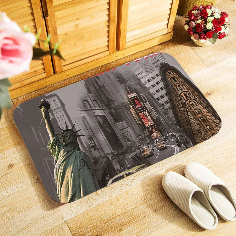 40x60 см наружный входной коврик небольшой площади коврик для спальни кухня Холл коврик антискользящий коврик для двери Ретро Париж Европа живописный