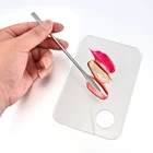 1 Набор акриловая прозрачная палитра для макияжа лак для ногтей Акварельная масляная живопись с лопаткой для дизайна ногтей салонные инструменты для маникюра
