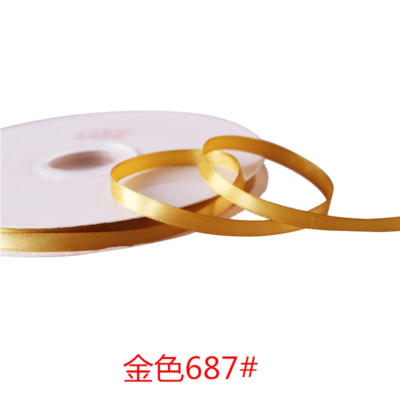 Шелковая атласная лента 5 ярдов в рулоне ленты для рукоделия банты подарков карт