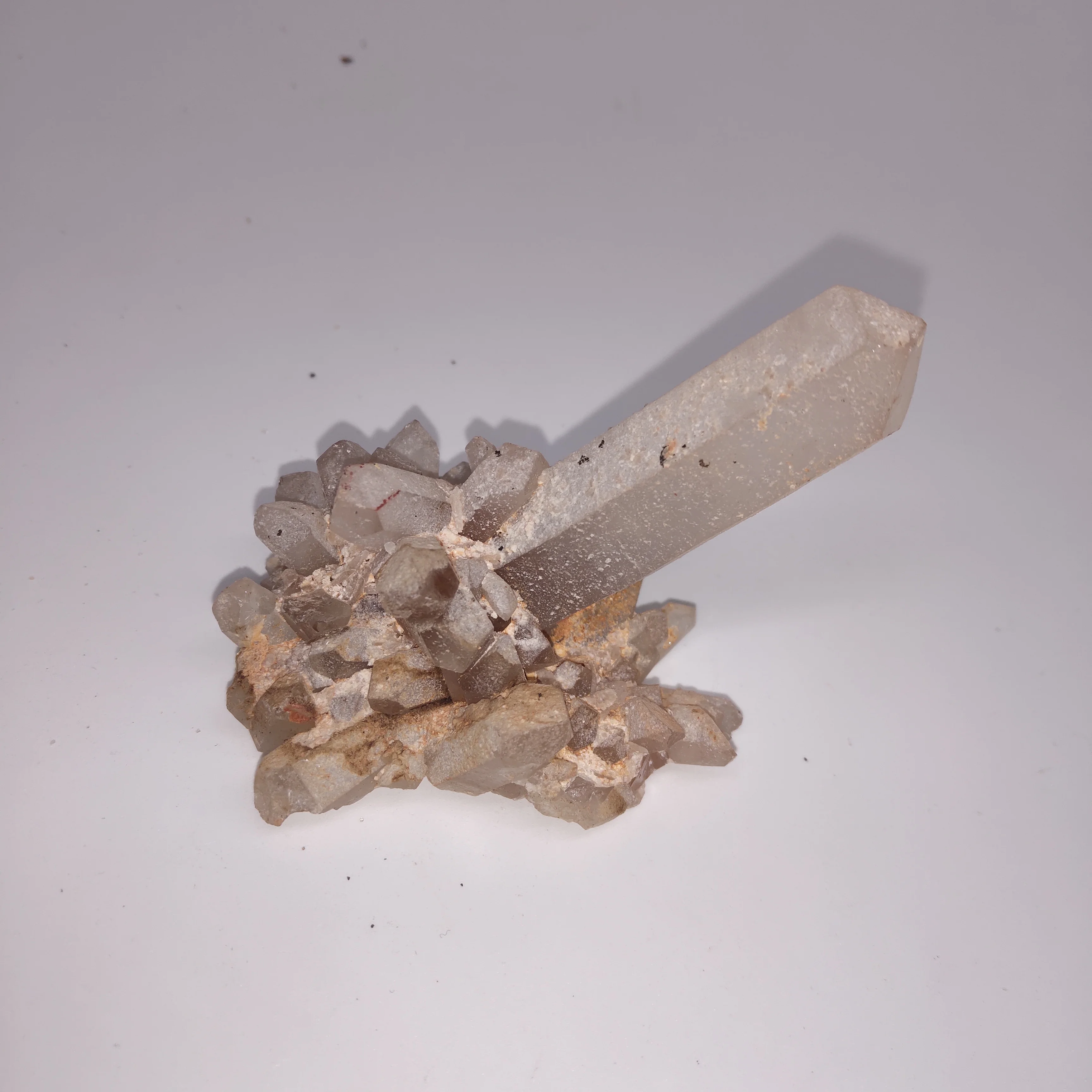 65 г красивый натуральный прозрачный образец кварца каменная Статуэтка Drusy