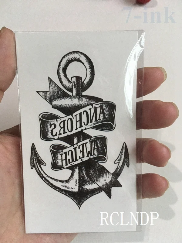 Водонепроницаемые Временные татуировки стикер якори Компас маленький размер