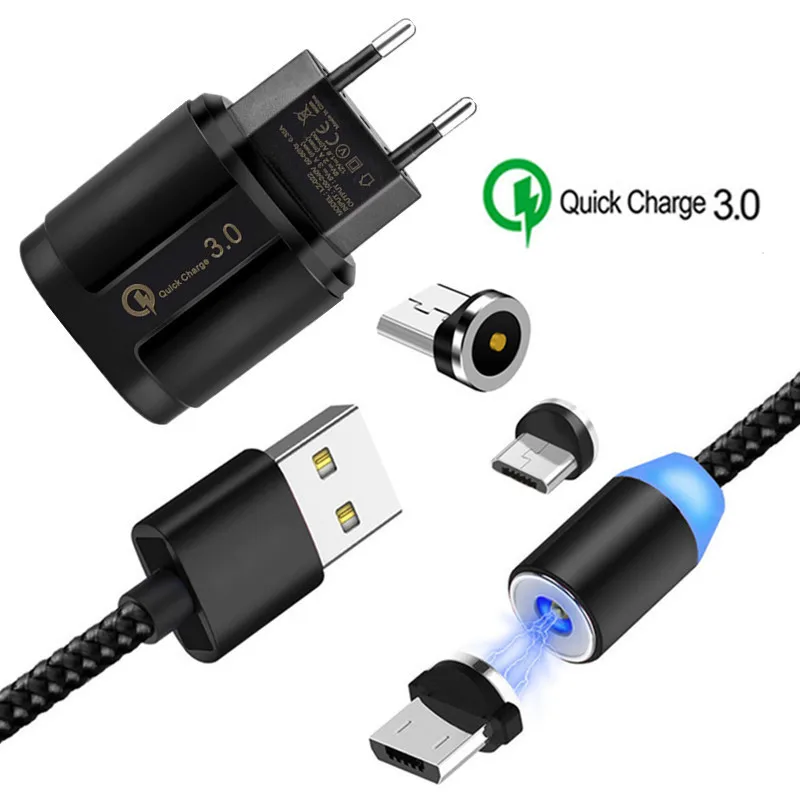 Магнитный Micro USB кабель для Samsung galaxy S4 с функцией быстрой зарядки | Мобильные