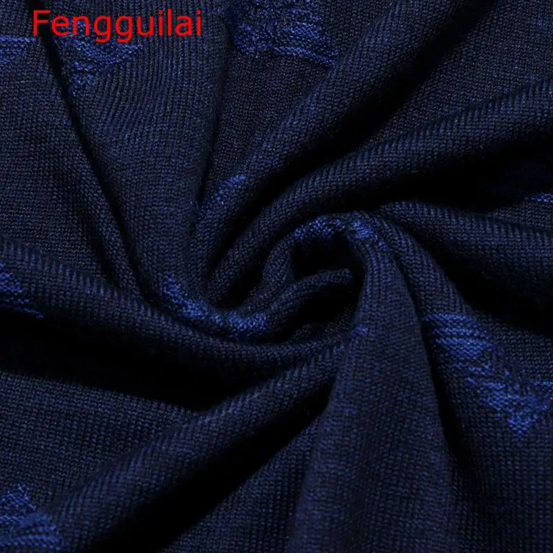 Fengguilai 2019 брендовый тонкий свитер с Аргайлом Мужская одежда трикотажное платье