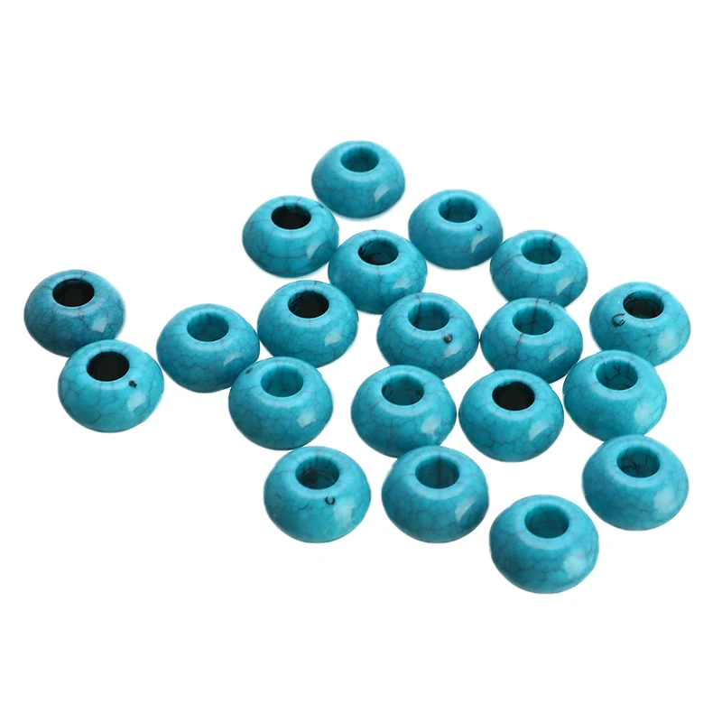 20 шт./лот 6 мм косички для волос дреды кольцо синяя косичка дредлоки манжеты