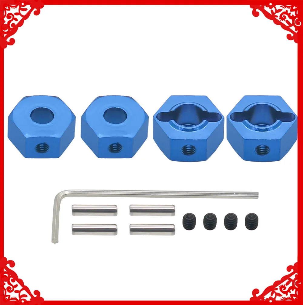 

4 pcs/set alloy 12mm wheel hex hub adapter for 1/10 ARRMA 3s&Mega550 Vorteks Senton Granite Big Rock Typhon upgraded parts