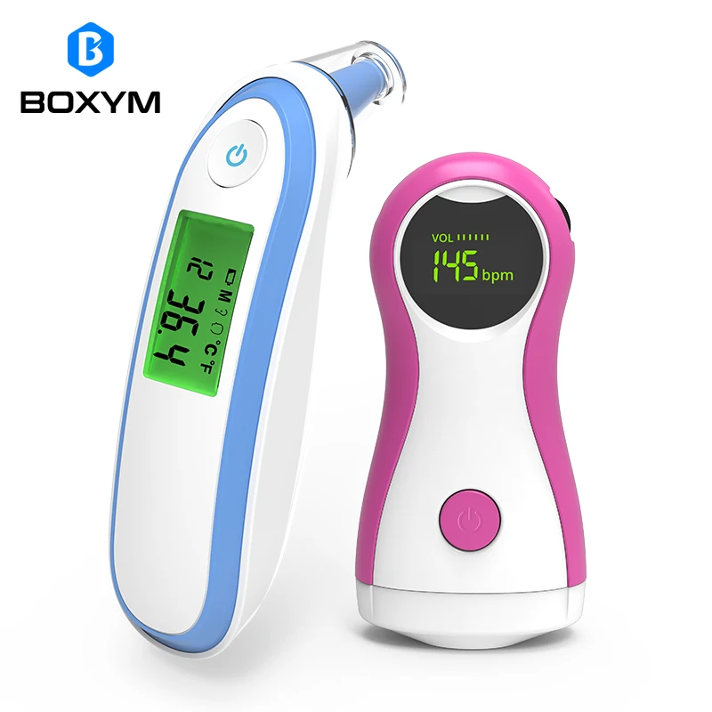 

BOXYM Baby Infrared Thermometer & Prenatal Fetal Doppler For Pregnant woman Heart Rate Monitor Portable De Fetal Free Earphone