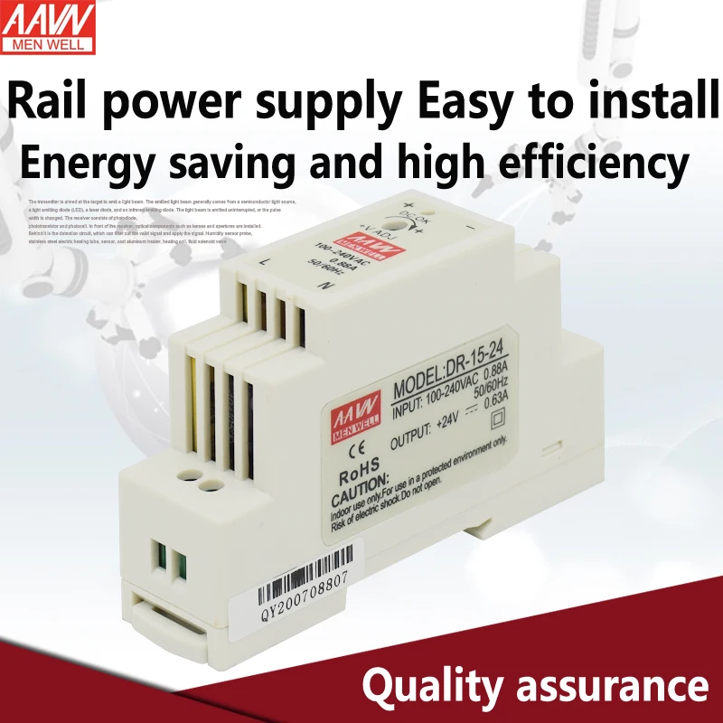 DR-15 12V 24 1.25A years high quality global certificates single output din rail power
DR-15 12V 24 1.25A years high quality global certificates single output din rail power