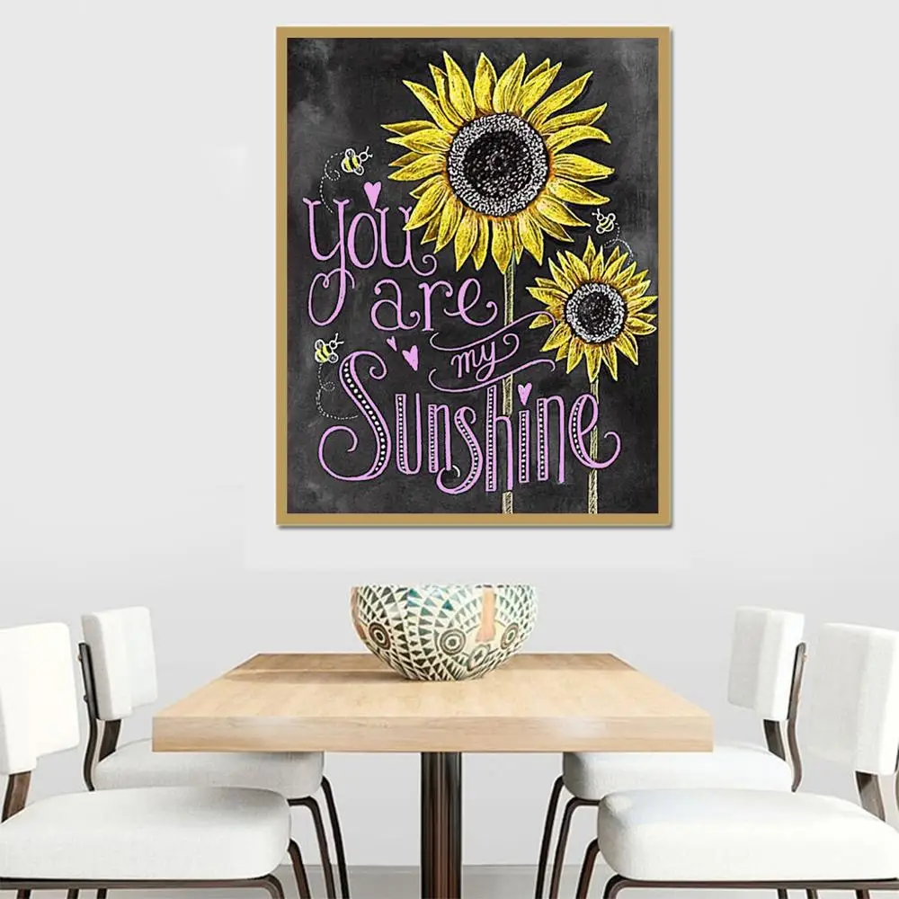 Алмазная 5D Вышивка полноформатная картина с буквами алмазная живопись для