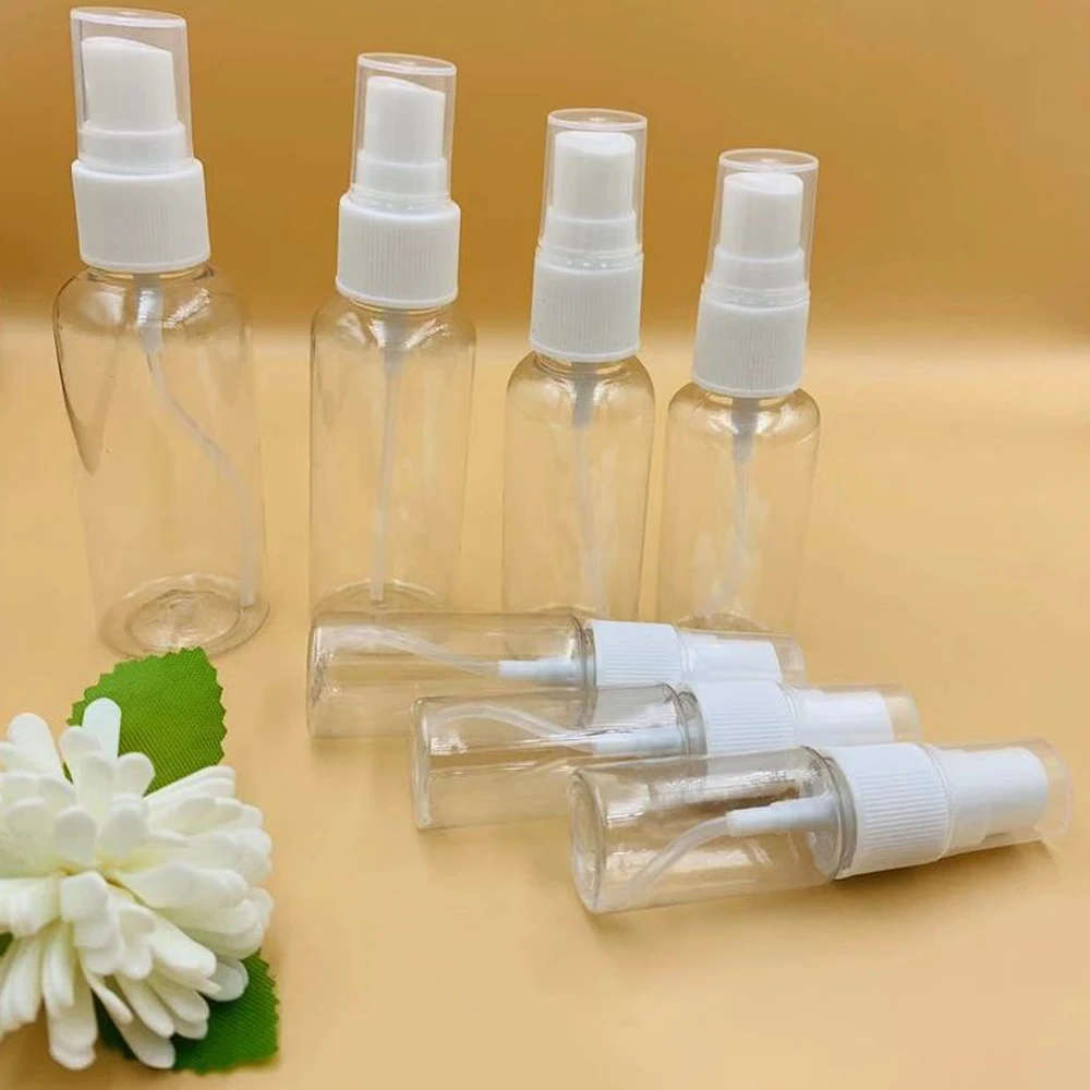 Portable Transparent Empty Spray Alcohol Bottle 10ml-100ml Refillable Mini Perfume Cosmetic Container Plastic Travel New | Дом и сад
