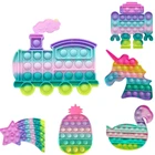 Новые Пузырьковые игрушки-антистресс, Мультяшные динозавры для взрослых и детей, игрушки-антистресс для сенсорных устройств, особые потребности, снятие стресса 2021