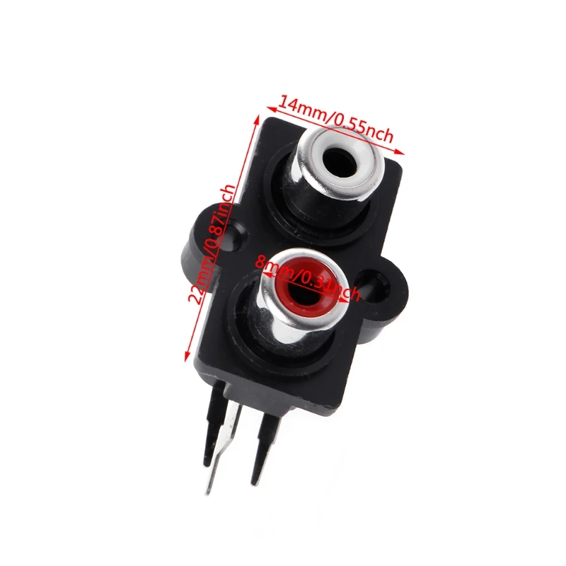

5Pcs PCB Mount 2 Position Stereo Audio Video Jack RCA Female Connector