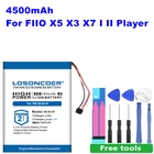 LOSONCOER для FIIO X1 X5 X3 X7 II III 2 3era Player Li-po полимерный перезаряжаемый аккумулятор запасная батарея 4500mAh