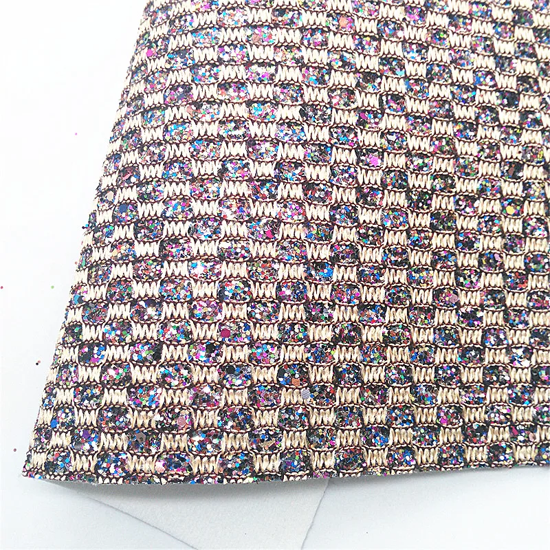 Кожа с фиолетовыми блестками синтетическая кожа принтом тыквы лакированная