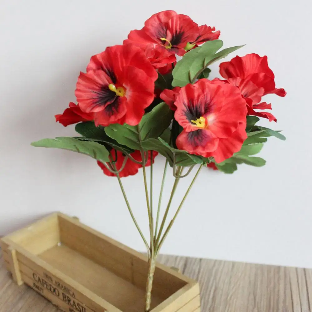 Новинка 1 шт. Искусственный Цветок анютины глазки сад Сделай Сам сценивечерние