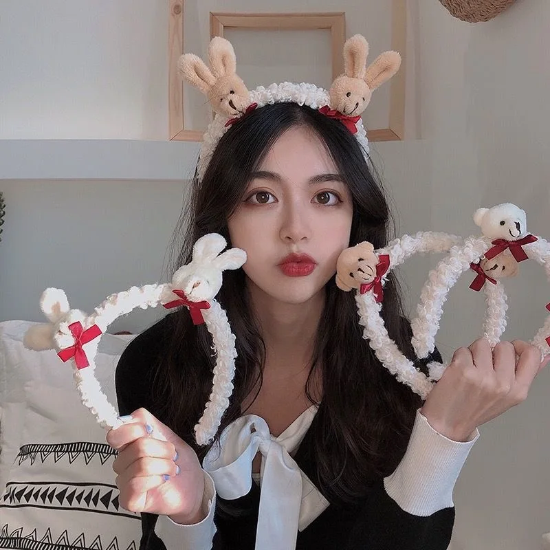 Бесплатная доставка Забавные волосы группа стирка уход за кожей лица повязка на