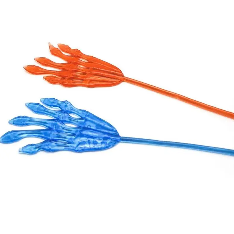 

Soft Rubber Hand Bone Vent Sticky Hand Toy Color Stretch Random Halloween Tricky For Kids Toys Elastic