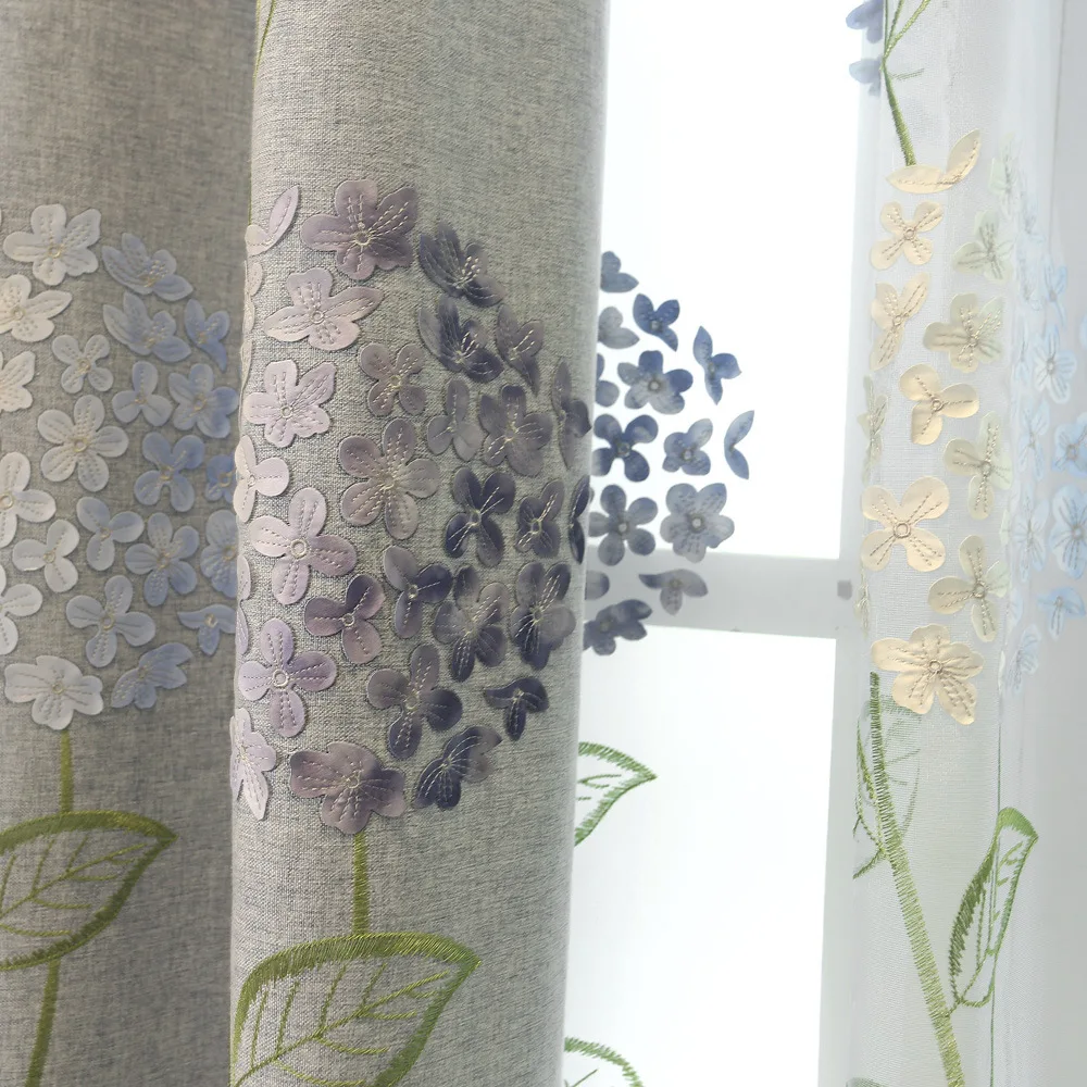 Занавески из ткани для гостиной занавески с цветами спальни марлей окон