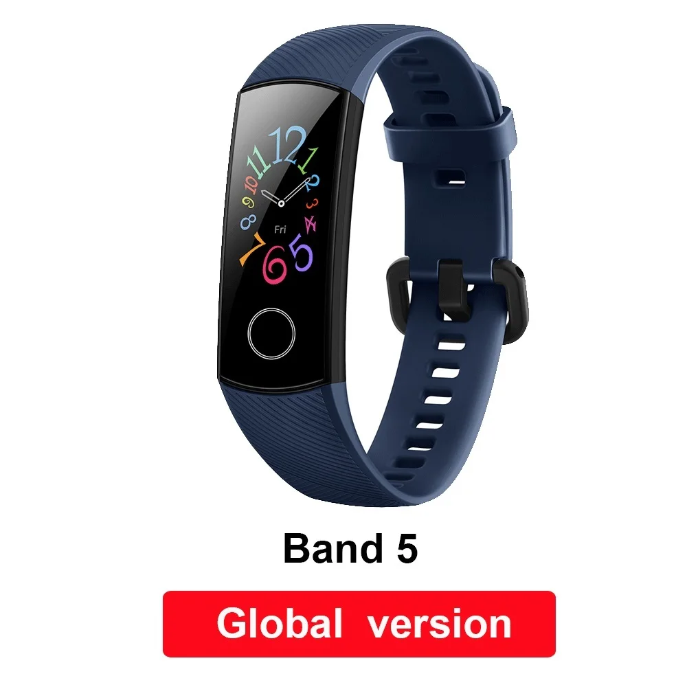 blue GL band5 Huawei Honor Band 4 Band 5 умный Браслет Globle Версия 50m водонепроницаемый фитнес-трекер монитор сердечного ритма во время сна Smart Wirstband - Цвет: blue GL band5