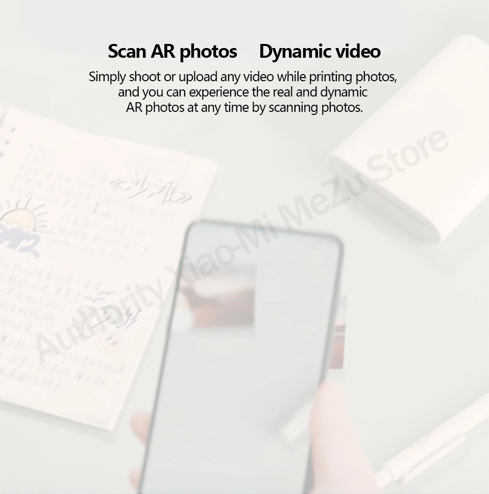 Xiaomi mi AR принтер 300 точек/дюйм портативный фото mi ni DIY поделиться Bluetooth AR Видео Печать 500 мАч Карманный принтер с mi jia app