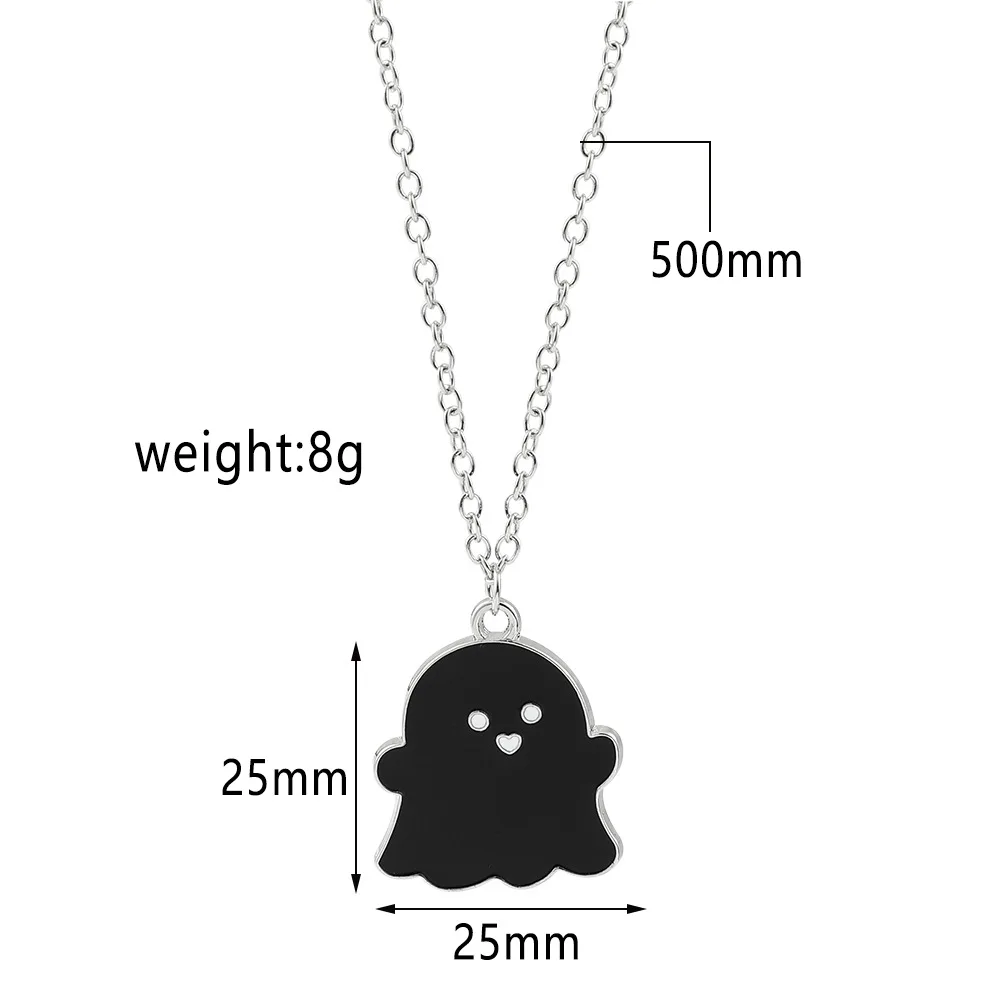 

Ожерелье с подвеской в виде черно-белого призрака для женщин и мужчин