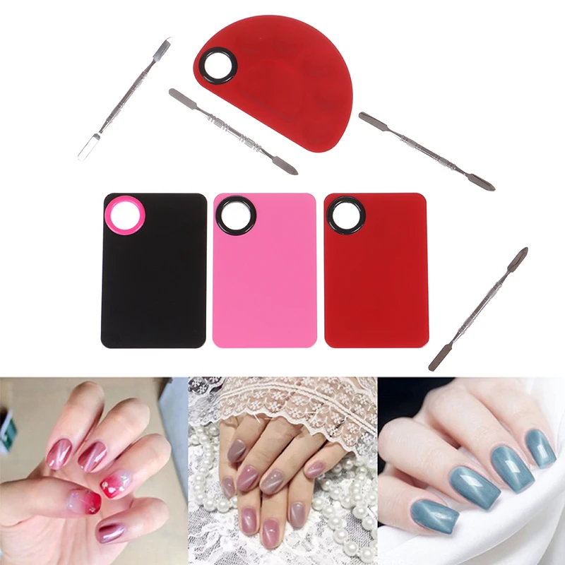 

1Pc Acrylic Mixing Paint Draw Nail Art Watercolor Plastic Palette Tray Tool High Quality