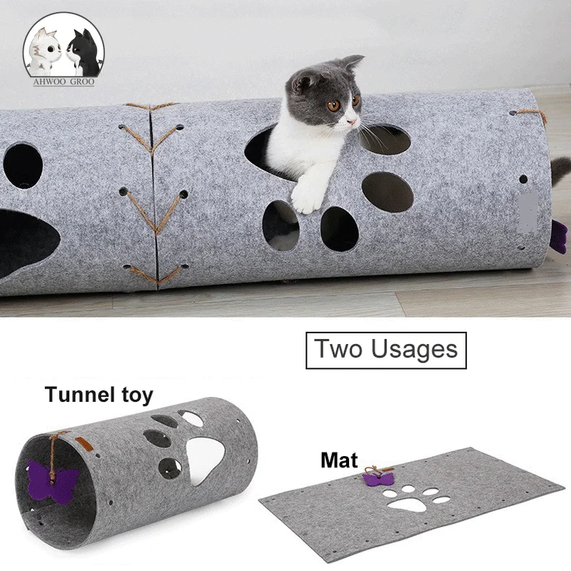 Забавные игрушки туннели для кошек интерактивные домашних питомцев сделай сам