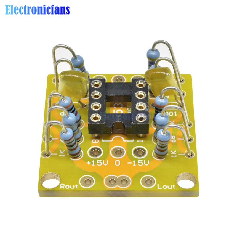 Двойной OP Amp плата предусилителя усилитель постоянного тока PCB DC Предварительный усилитель пустая плата модуль для NE5532 OPA2134 OPA2604 AD826