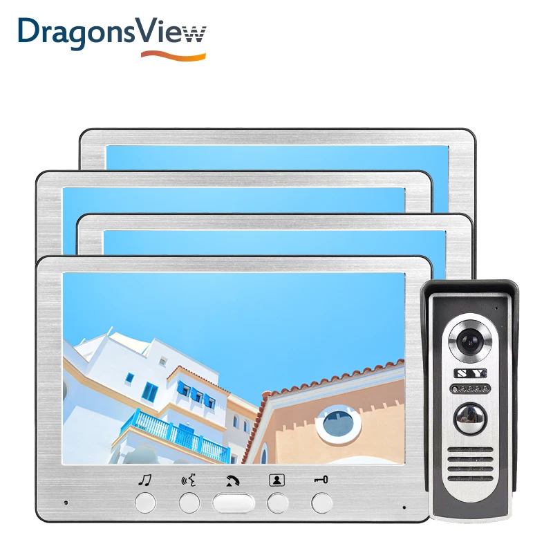 Dragonsview 7 дюймов 700TVL система видеодомофона Серебряная панель ввода для личного