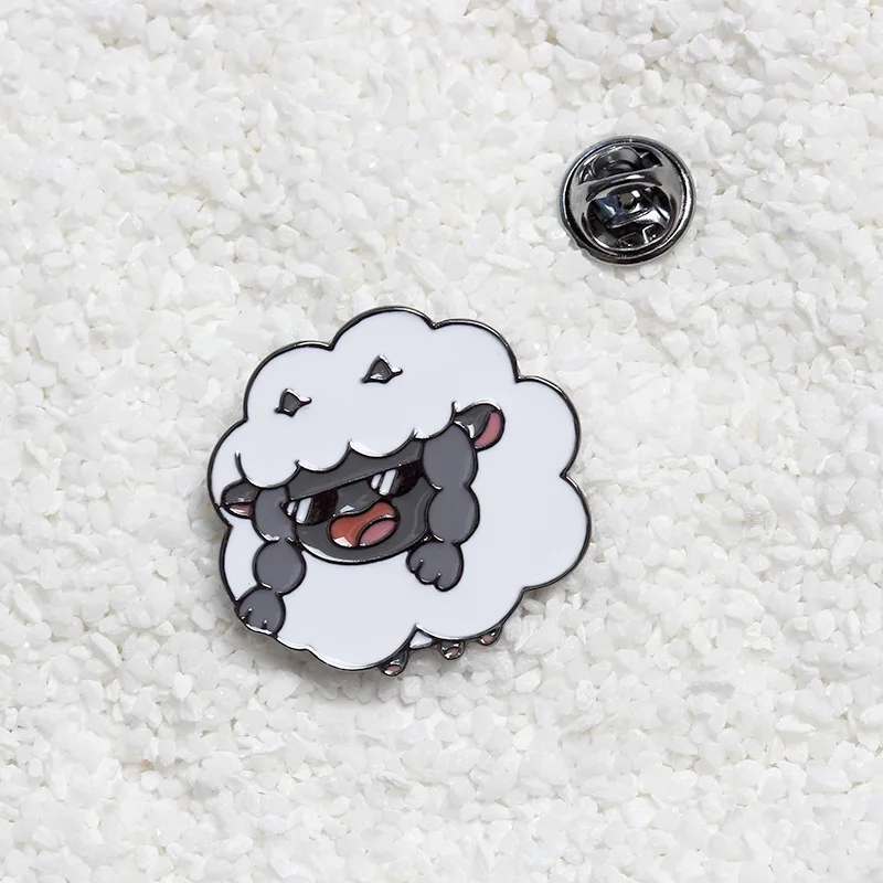Корейские значки с героями мультфильмов крутые солнцезащитные очки овечки броши