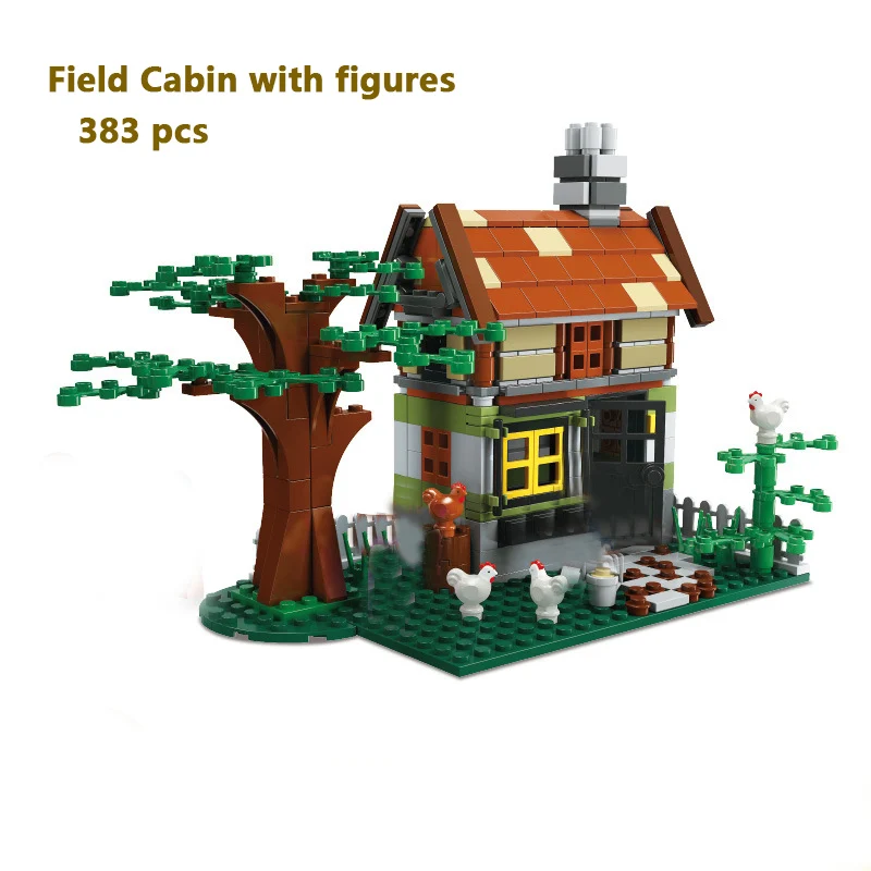 Конструктор городской город улица вид ферма деревня набор строительных блоков