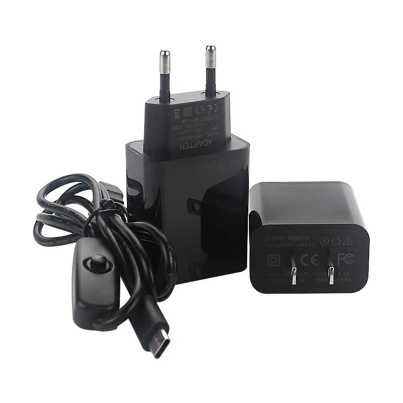 Raspberry Pi 4 адаптер питания с переключателем 5 В 3 А USB-C стандартная вилка