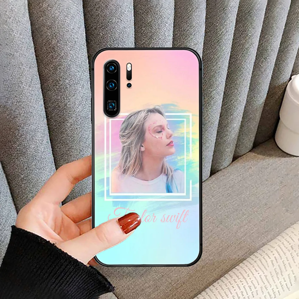 

Singer Swift Taylor Phone case cover For Huawei P Mate Smart 10 20 30 40 Lite Z 2019 Pro black black coque fashion cover tpu