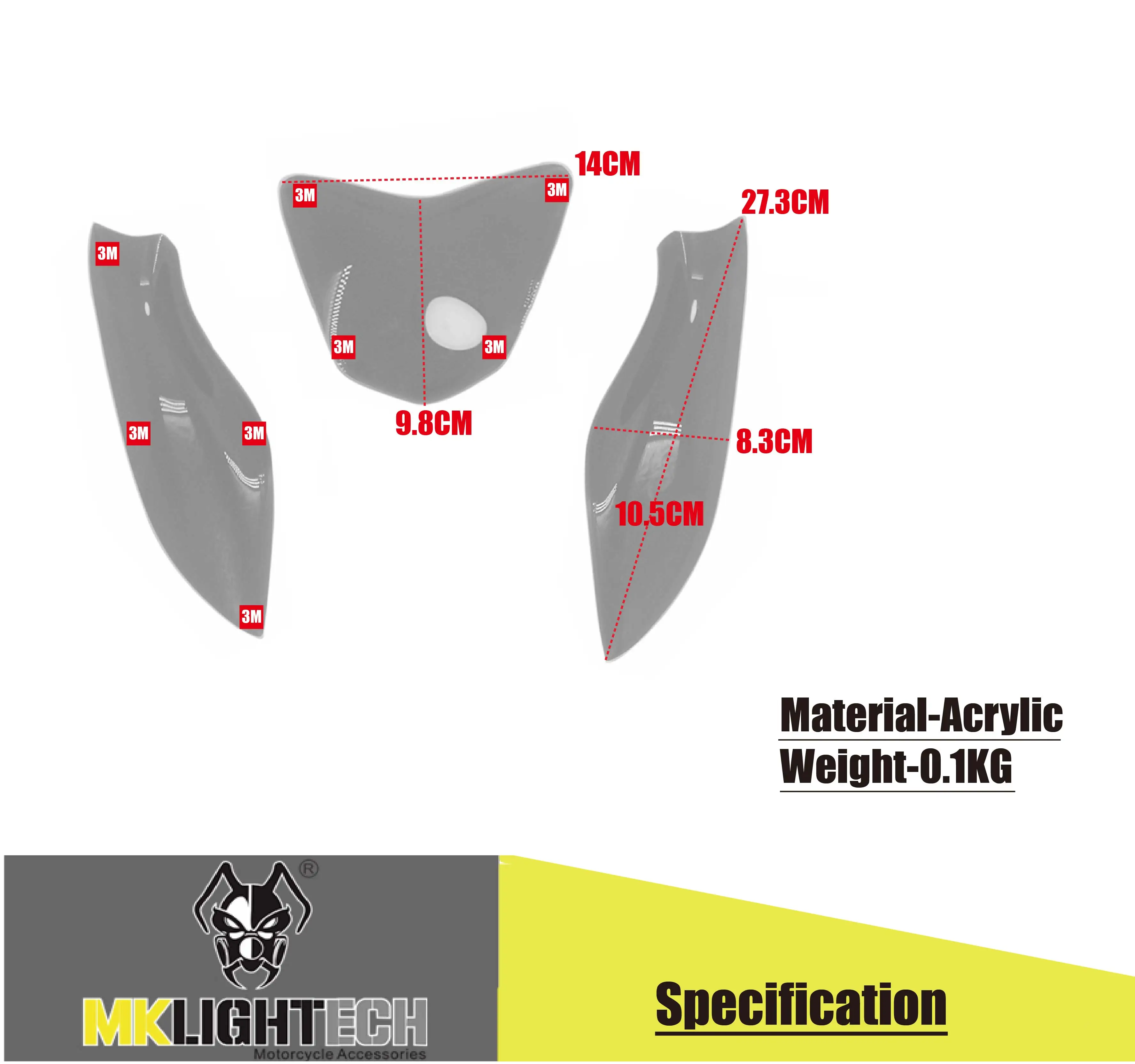

MKL IGHTECH FOR APRILIA RSV4-RR 2012-2014 Headlight protection sheet Car light protection cover Headlight protection sheet