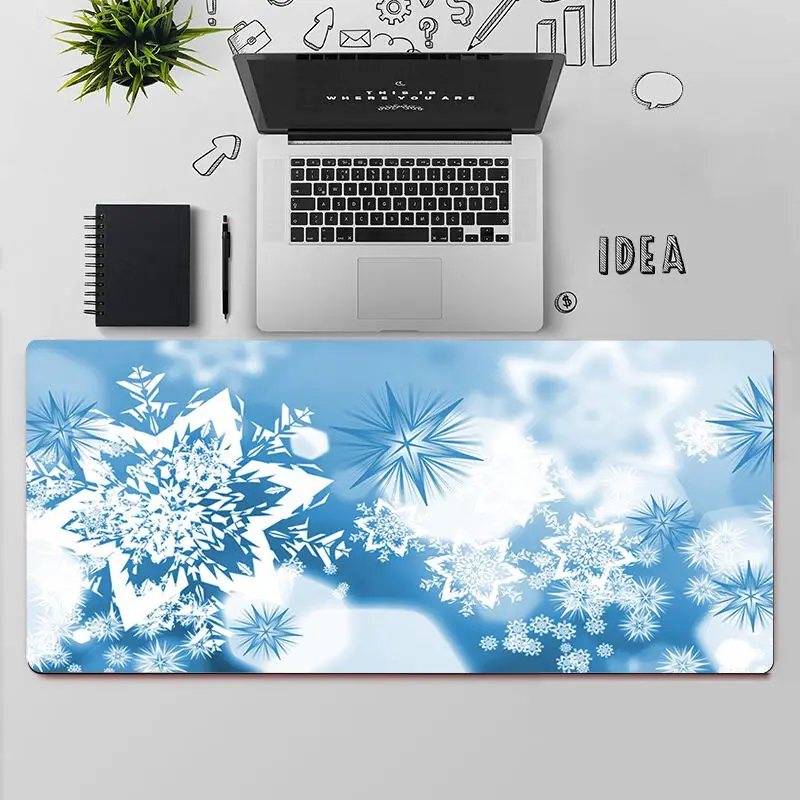 

YNDFCNB High Quality Winter snowflakes DIY Design Pattern Game mousepad Free Shipping Large Mouse Pad Keyboards Mat