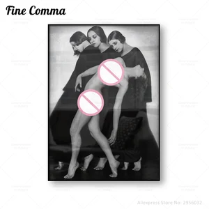 Винтажный постер Bewegungsstudie, черно-белая фотография, Rudolf Koppitz, Настенная картина, картина под старину, украшение для дома