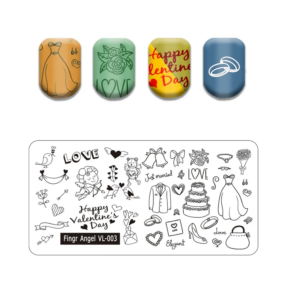 Новый дизайн пластины для стемпинга милый Размеры цветочным узором пластина с