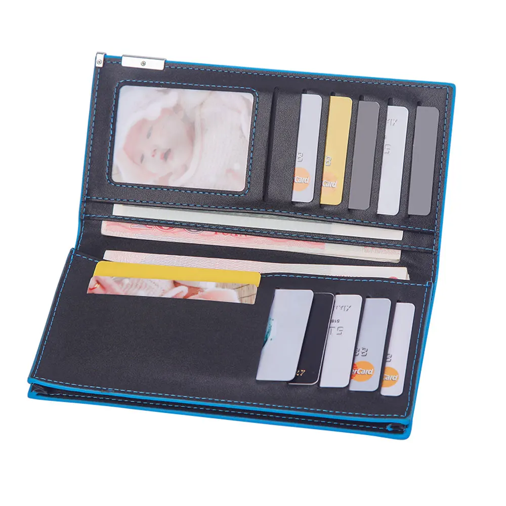 CUIKCA новая модная сумка мужской кошелек с синими краями железная узором