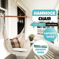 125x104cm nordic style home garden hanging hammock chair outdoor indoor dormitory swing hanging chair with wooden rod 150kg load