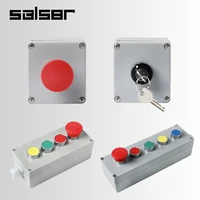 diy metal push button switch control box explosion proof junction waterproof boxed emergency start stop