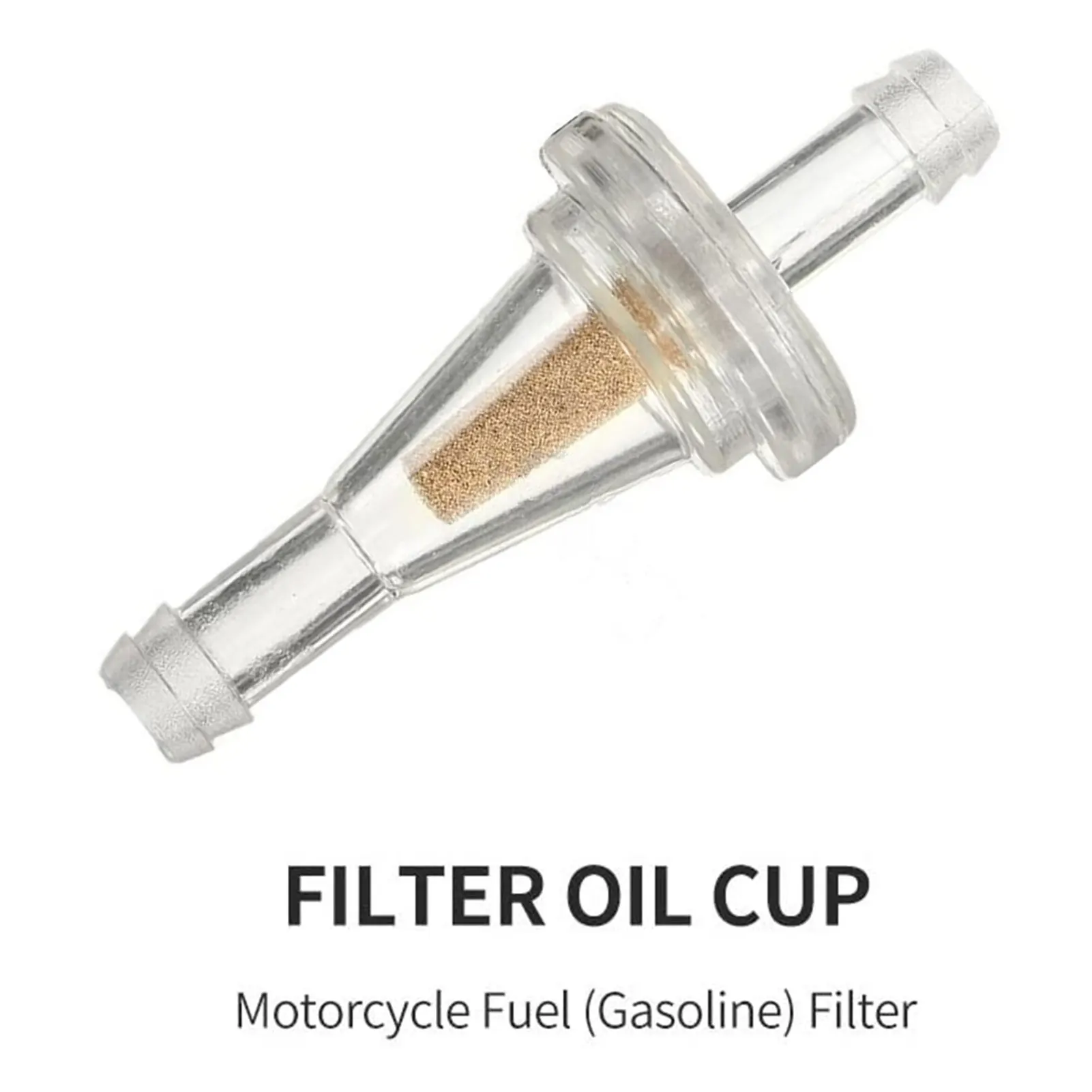 

10pcs Motorcycle Inline Gas Fuel Filter Universal 1/4" 6.3mm Fuel Line Nylon & Bronze Element For Dirt Bike ATV UTV 2021