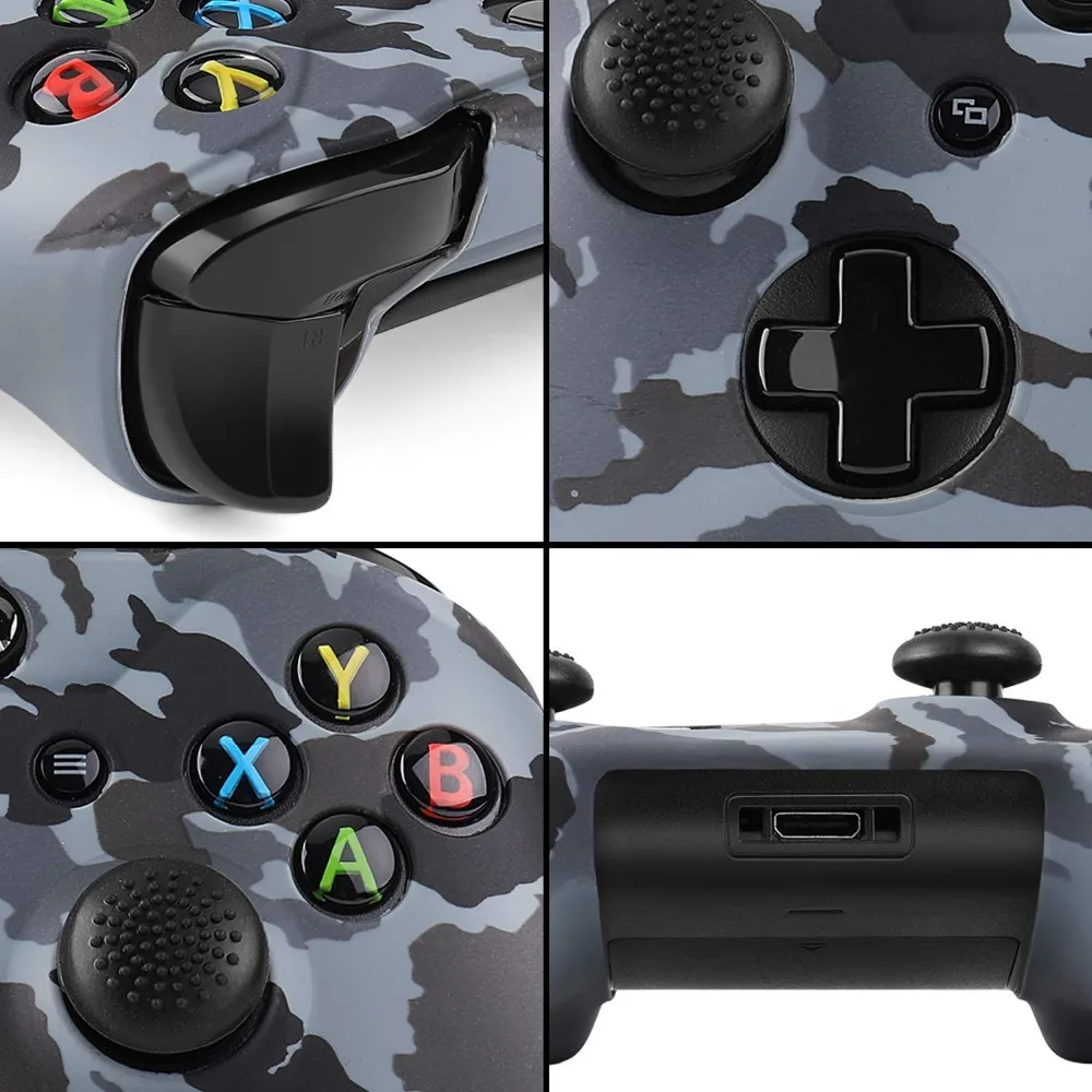 Силиконовый защитный чехол ZOMTOP для Xbox One X S, защитный чехол для контроллера, камуфляжный чехол с принтом для переноса воды
