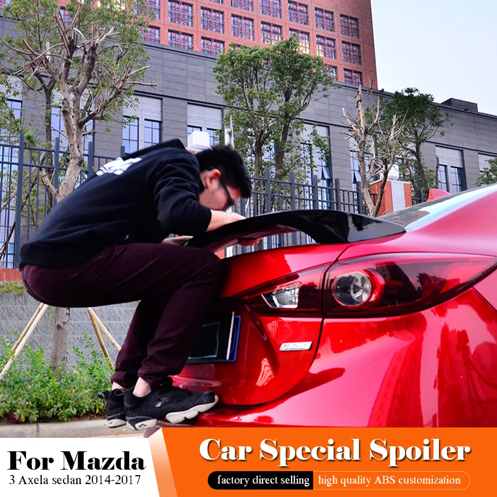 Черный спойлер AITWATT для Mazda 3 Axela белый задний багажника крыла и заднего губ