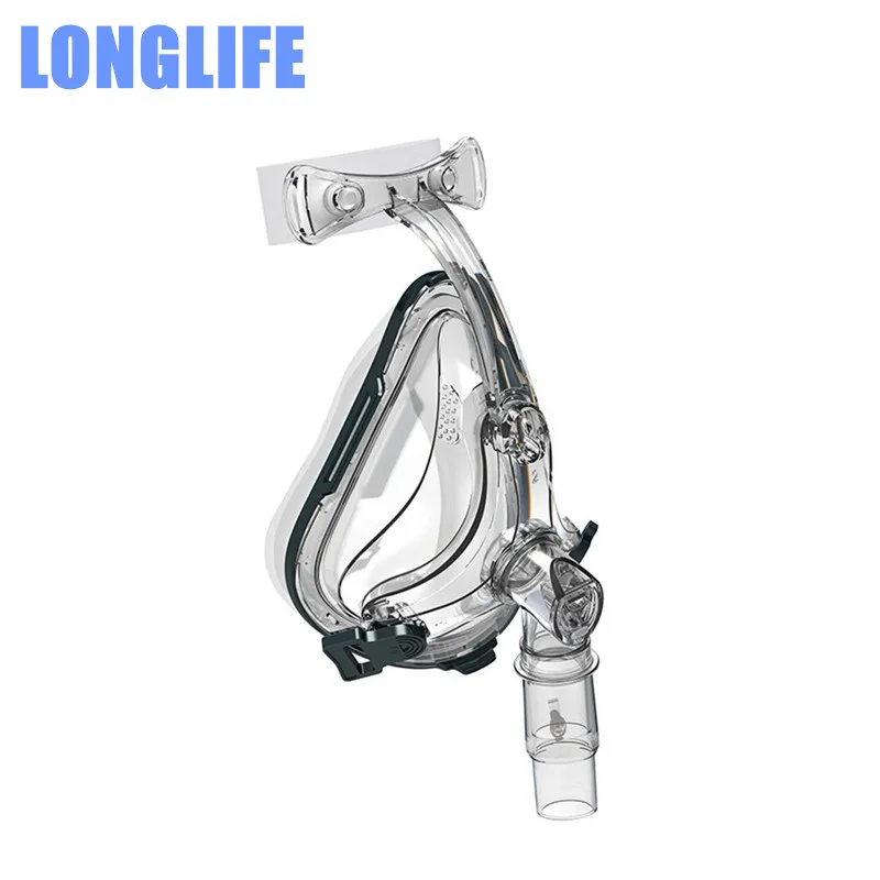 Longlife CPAP FM1 маска на все лицо Авто сипап apap BiPAP силиконовый гель универсальная с