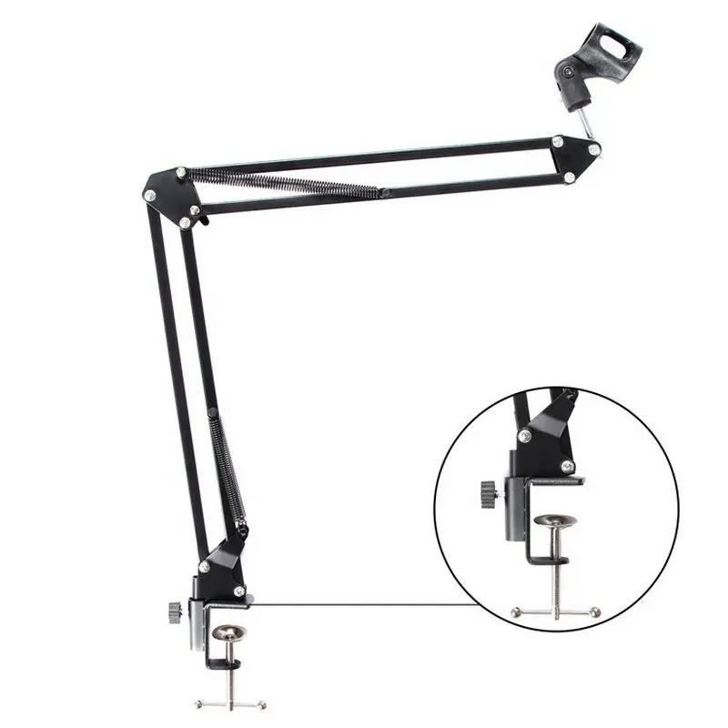 

NB-35 Desktop Table Tripod Microphone MIC Stand Holder with Clip Microphone Stand Holder for Mounting on PC Laptop Notebook