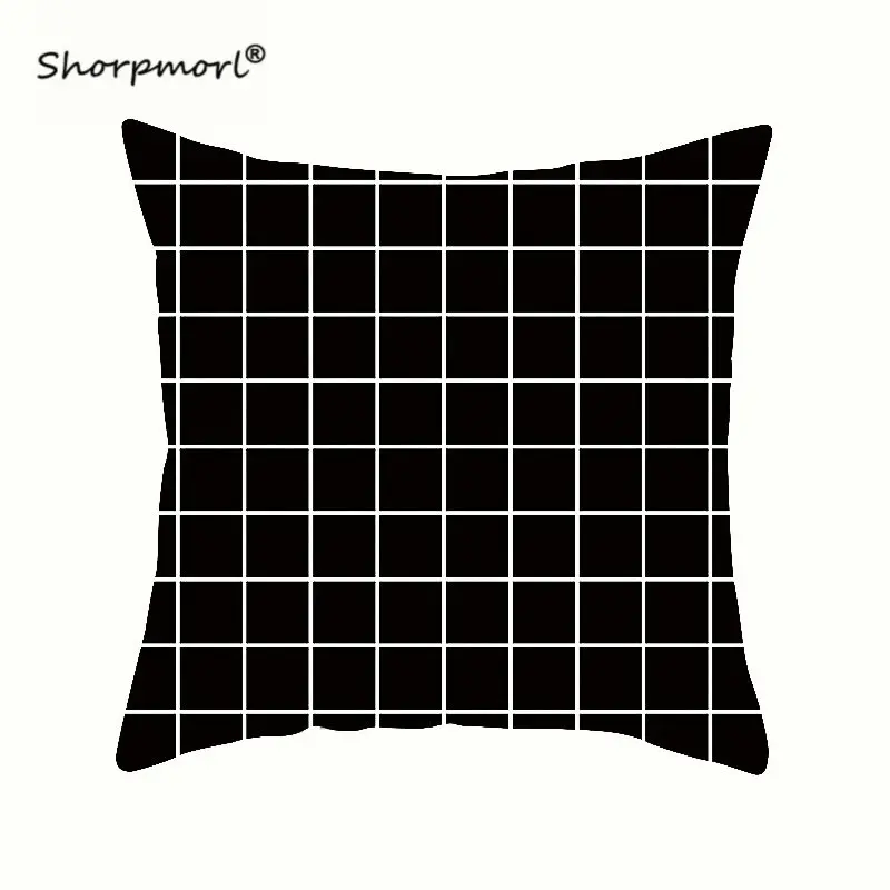 45x4 5 см черно-белая Фотополимерная Автомобильная подушка в полоску горошек